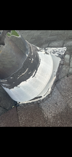 Leak from Roof From Stove Chimney Flashing