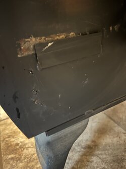 Just found small holes in the back of my Blaze King King kE1107.