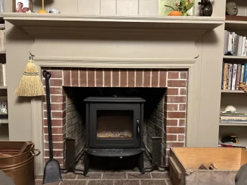 Morso 7110B - Heat Shield - Fireplace Install