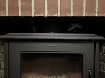 Morso 7110B - Heat Shield - Fireplace Install