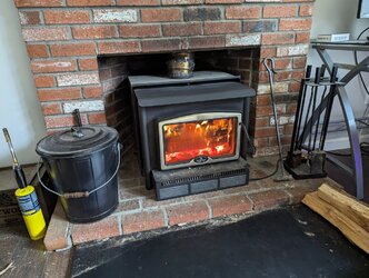 Large Insert or stove that doesn't a blower for a low height fireplace