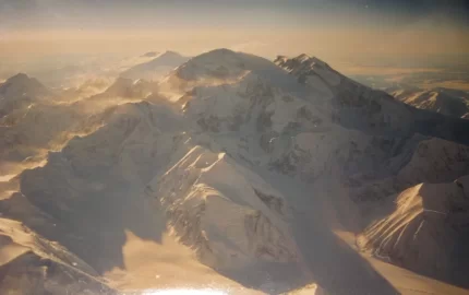 [Hearth.com] Mt McKinley from airplane window.