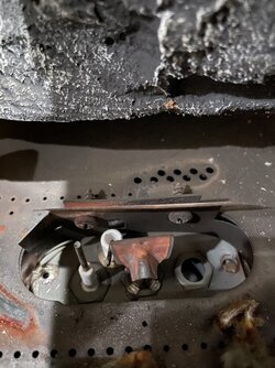 Gas fireplace turned off