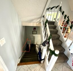 Noob:  tips for moving hot air from basement up a weird stairwell?