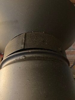 Soot leaking from newly installed chimney pipe?