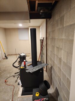 Question about stove pipe and possibly combustables.