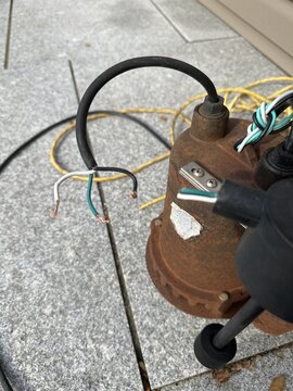 How to wire failed sump pump?