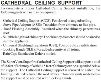 [Hearth.com] How far can I drop Class A into my home? (cathedral install)