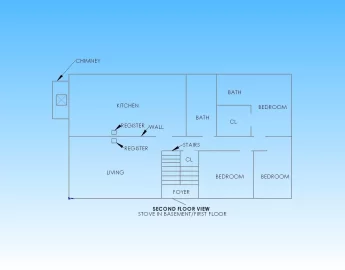 [Hearth.com] Split level fireplace insert heating air flow