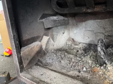 [Hearth.com] NZ Fisher Stove Wetback Removal, capping and new baffle plate