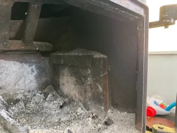 [Hearth.com] NZ Fisher Stove Wetback Removal, capping and new baffle plate