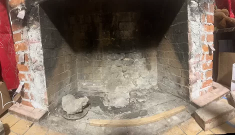 [Hearth.com] 1920s chimney firebox removal for wood stove insert
