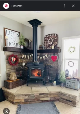 [Hearth.com] Hearth pad and wall protection Bennington