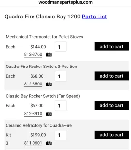 [Hearth.com] Classic bay 1200 free standing baffles