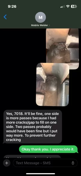 [Hearth.com] About a cracked weld.