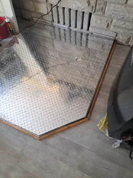 [Hearth.com] Attaching checker plate to old masonary hearth pad