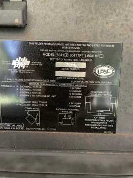 [Hearth.com] Picked up a USSC Corn/Pellet  stove Model 6041