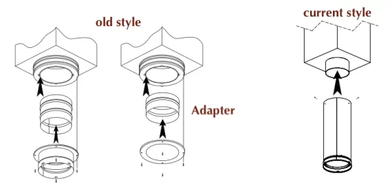 [Hearth.com] Help with install ceiling box to DVL 45 degree elbow.