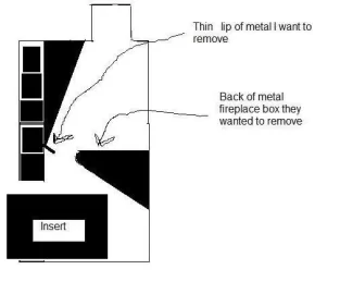[Hearth.com] Insert into a 1950's brick hearth / metal fireplace - how much bend in liner is ok?