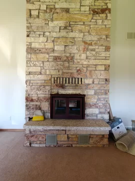 [Hearth.com] Double sided traditional fireplace help