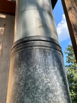 [Hearth.com] Help Identifying old chimney system/advice about how to deal with Frankenstein-ed  chimney extension.