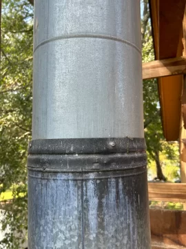 [Hearth.com] Help Identifying old chimney system/advice about how to deal with Frankenstein-ed  chimney extension.