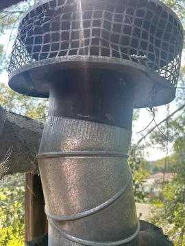 [Hearth.com] Help Identifying old chimney system/advice about how to deal with Frankenstein-ed  chimney extension.