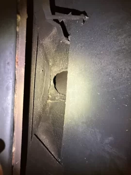 [Hearth.com] Installing a Harmon Accentra 52i TC into a 1950s brick wood burning fireplace with metal fire box