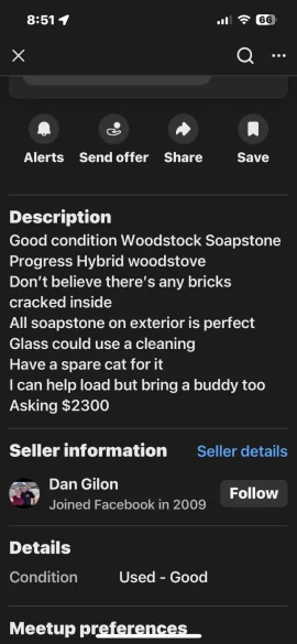 [Hearth.com] Found used Progress Hybrid, 400 Miles Away