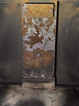 [Hearth.com] VC Aspen C3 "Paint" coming off plate inside firebox towards back