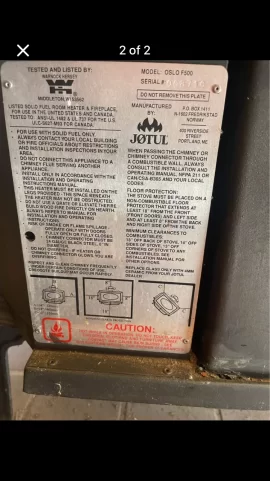 [Hearth.com] Can a Jotul Oslo F500 be from 1990?