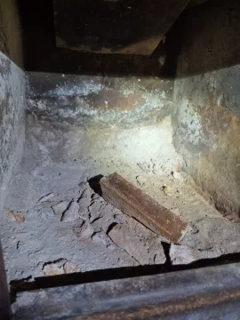 [Hearth.com] Old woodstove in yurt wall