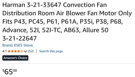 [Hearth.com] Harman Invincible distribution blower issue