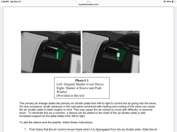 [Hearth.com] Equinox air control sticking