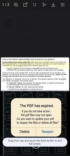 [Hearth.com] Harman p68 UPS installation for power outage question