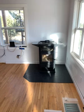 [Hearth.com] Placement in Living Room - Kuma Applewood Cookstove