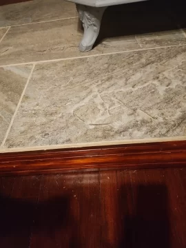 [Hearth.com] DYI Hearth pad - In order: 5/8" plywood, 1/2" Micore 300, 1/2" Durock, and ceramic tiles