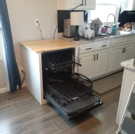 [Hearth.com] Dishwasher drain straight down into basement sink?