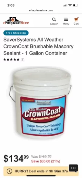 [Hearth.com] Does a good crown coat keep water from seeping in?