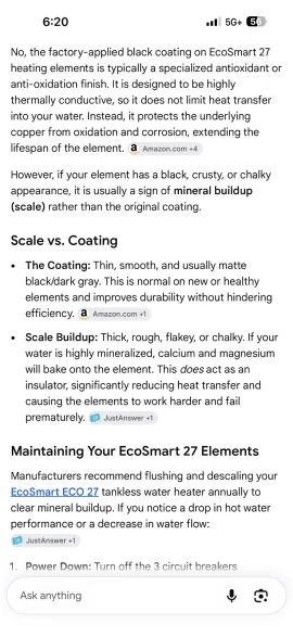 [Hearth.com] EcoSmart 27 OnDemand Electric DHW panel heating element replacement - Copper or Titanium?