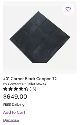 [Hearth.com] Brand-new hearth pad for propane stove