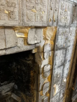[Hearth.com] Found some kind of clay printed material around fire - victorian age
