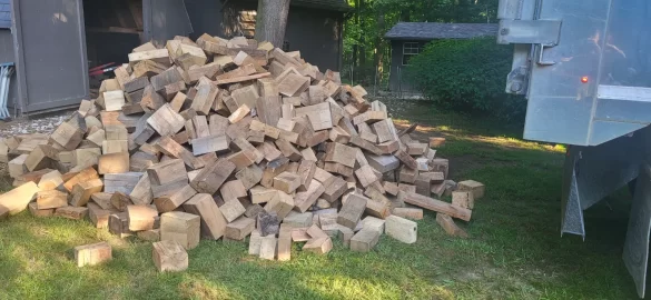 [Hearth.com] Twenty yards of white oak and hickory delivered today.