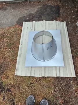 [Hearth.com] Help with Selkirk flashing on metal roof