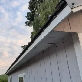 [Hearth.com] Can I toss some gutters on this Amish garage?