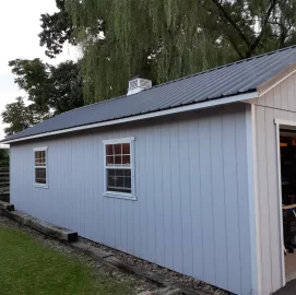[Hearth.com] Can I toss some gutters on this Amish garage?