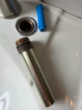 [Hearth.com] Moen bathroom faucet cartridge replacement to fix leak around the handle or dripping spout.