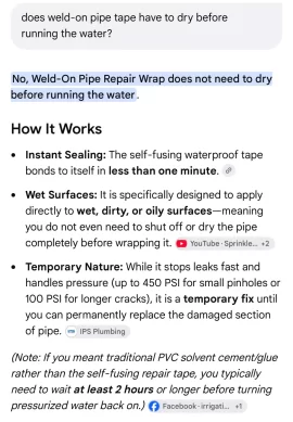 [Hearth.com] Weld On pipe tape for a quick sink drain fix?