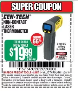 [Hearth.com] No Contact Laser Thermometer @ Harbor Freight cheap