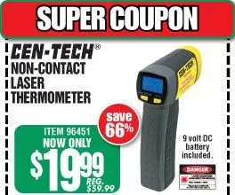 [Hearth.com] HF Laser IR Thermometer Coupon - Sunday only $19.99